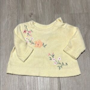 Miniwear Floral Embroidered Kids Top - Yellow